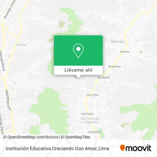 Mapa de Institución Educativa Creciendo Con Amor