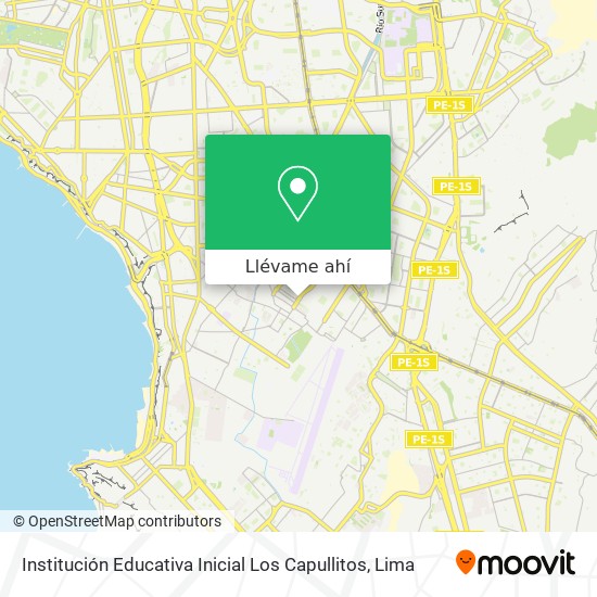 Mapa de Institución Educativa Inicial Los Capullitos
