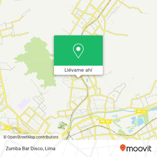 Mapa de Zumba Bar Disco