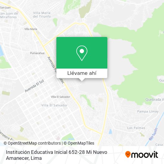 Mapa de Institución Educativa Inicial 652-28 Mi Nuevo Amanecer