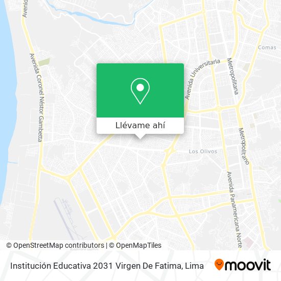 Mapa de Institución Educativa 2031 Virgen De Fatima