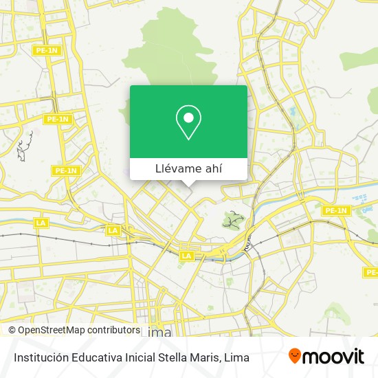 Mapa de Institución Educativa Inicial Stella Maris