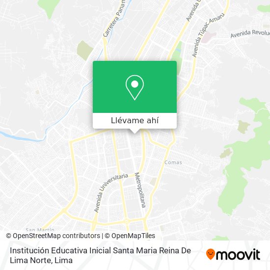 Mapa de Institución Educativa Inicial Santa Maria Reina De Lima Norte