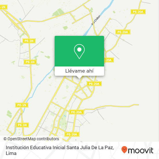 Mapa de Institución Educativa Inicial Santa Julia De La Paz
