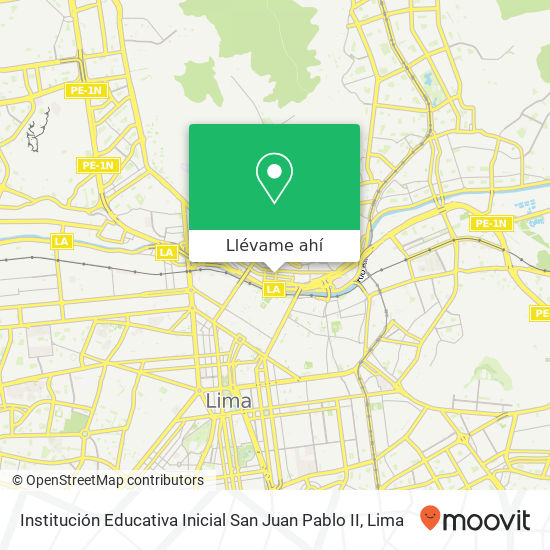 Mapa de Institución Educativa Inicial San Juan Pablo II