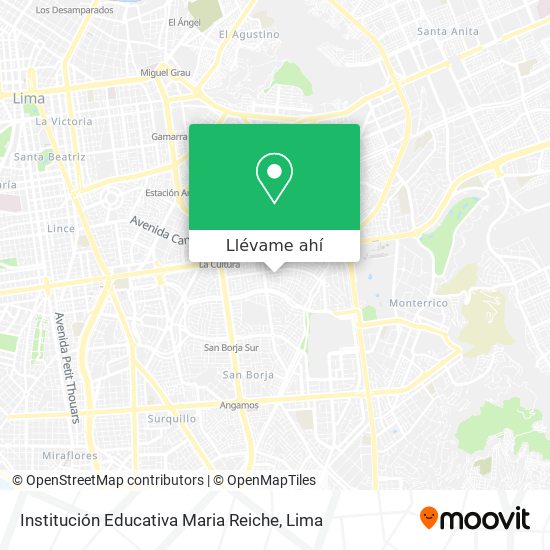 Mapa de Institución Educativa Maria Reiche