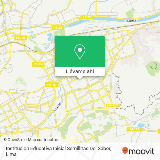 Mapa de Institución Educativa Inicial Semillitas Del Saber