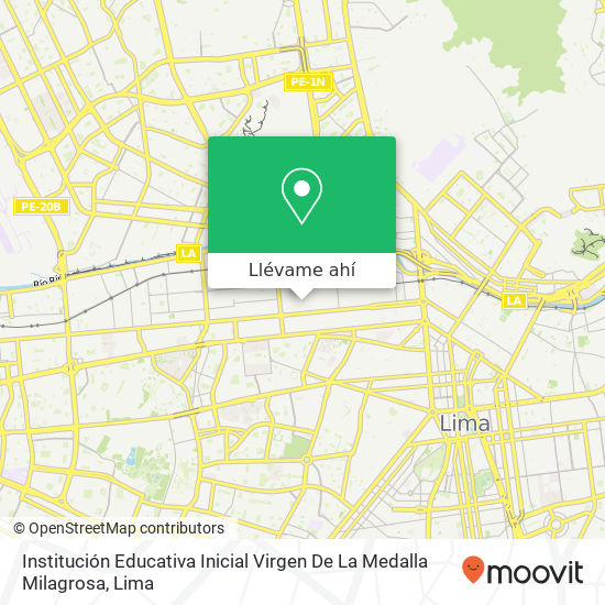 Mapa de Institución Educativa Inicial Virgen De La Medalla Milagrosa
