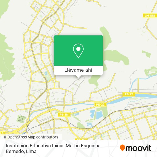 Mapa de Institución Educativa Inicial Martin Esquicha Bernedo
