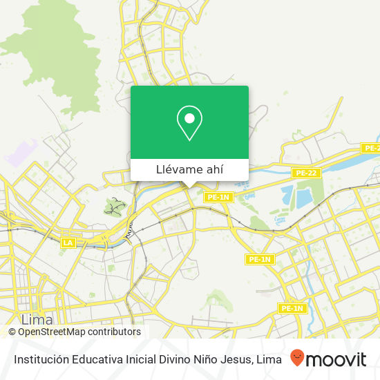 Mapa de Institución Educativa Inicial Divino Niño Jesus