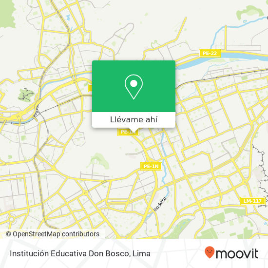 Mapa de Institución Educativa Don Bosco