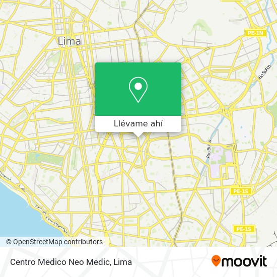 Mapa de Centro Medico Neo Medic