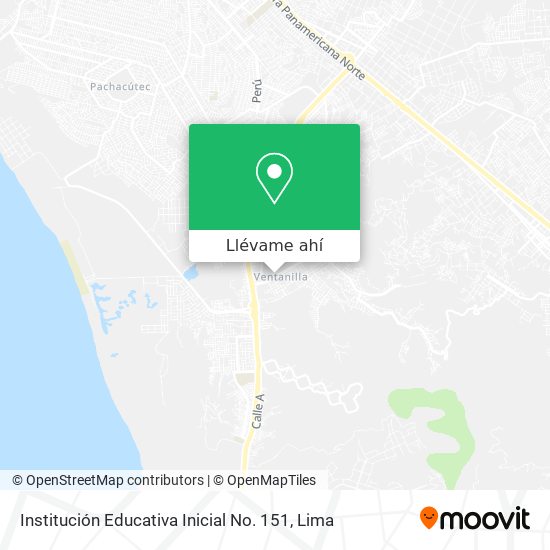 Mapa de Institución Educativa Inicial No. 151