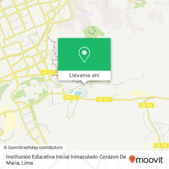 Mapa de Institución Educativa Inicial Inmaculado Corazon De Maria