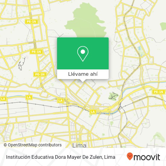 Mapa de Institución Educativa Dora Mayer De Zulen