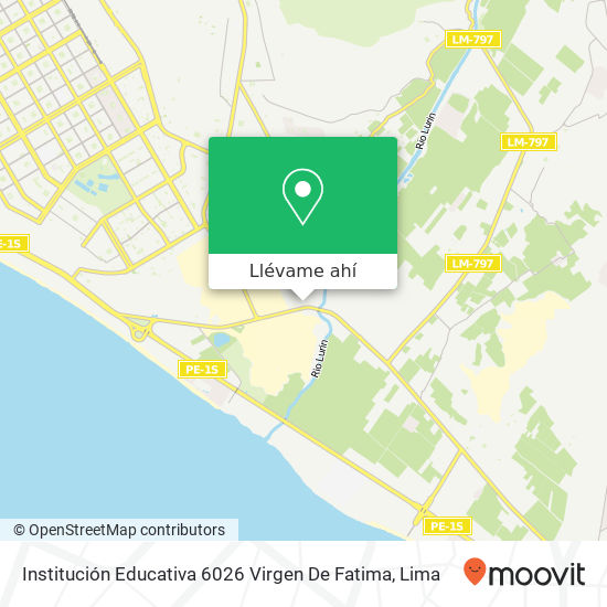 Mapa de Institución Educativa 6026 Virgen De Fatima