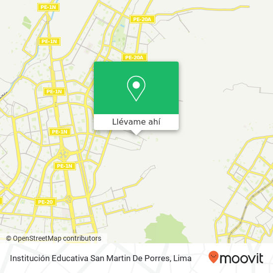 Mapa de Institución Educativa San Martin De Porres