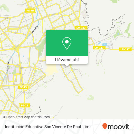 Mapa de Institución Educativa San Vicente De Paul