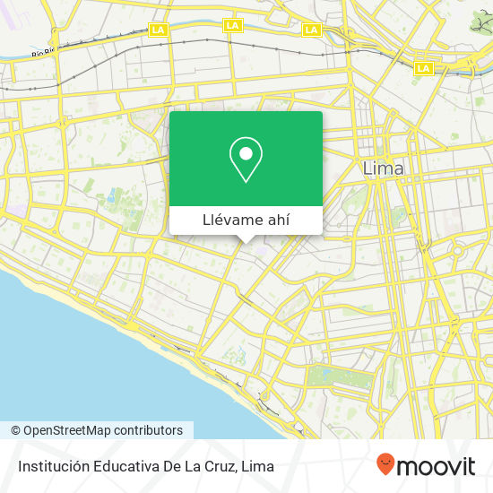 Mapa de Institución Educativa De La Cruz