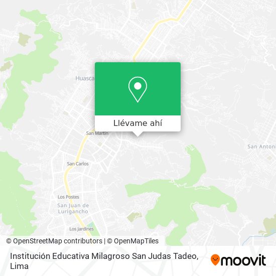Mapa de Institución Educativa Milagroso San Judas Tadeo