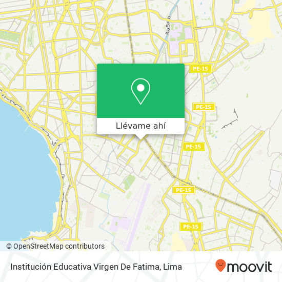 Mapa de Institución Educativa Virgen De Fatima