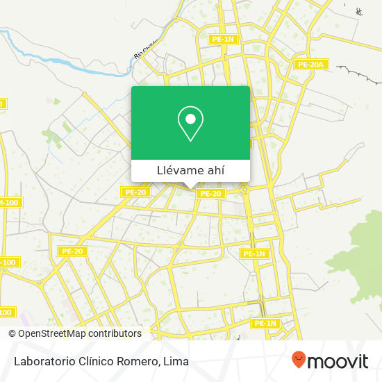 Mapa de Laboratorio Clínico Romero