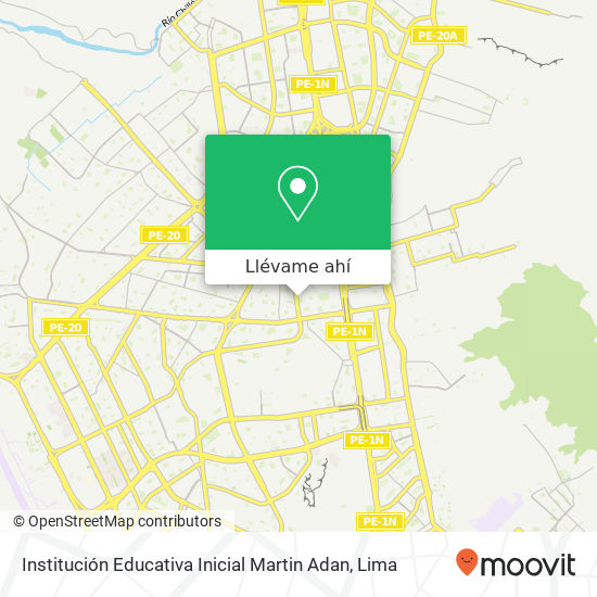 Mapa de Institución Educativa Inicial Martin Adan