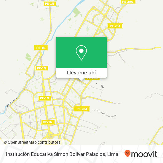 Mapa de Institución Educativa Simon Bolivar Palacios