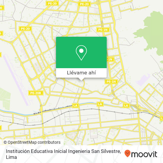 Mapa de Institución Educativa Inicial Ingenieria San Silvestre