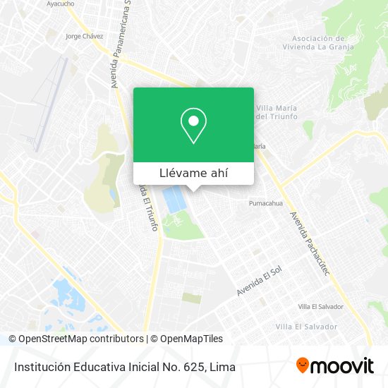 Mapa de Institución Educativa Inicial No. 625