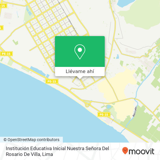 Mapa de Institución Educativa Inicial Nuestra Señora Del Rosario De Villa