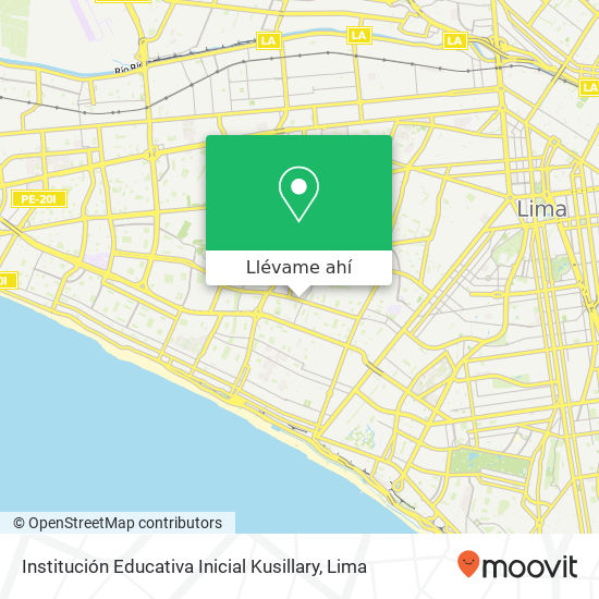Mapa de Institución Educativa Inicial Kusillary