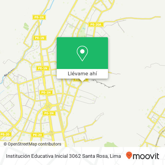 Mapa de Institución Educativa Inicial 3062 Santa Rosa