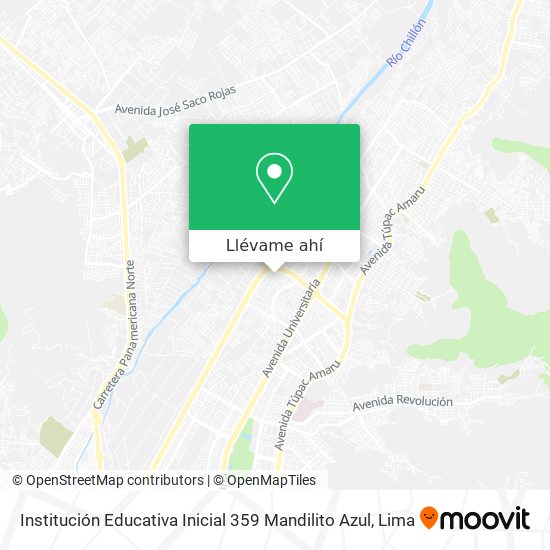 Mapa de Institución Educativa Inicial 359 Mandilito Azul