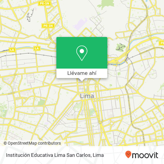 Mapa de Institución Educativa Lima San Carlos