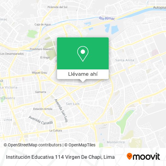 Mapa de Institución Educativa 114 Virgen De Chapi