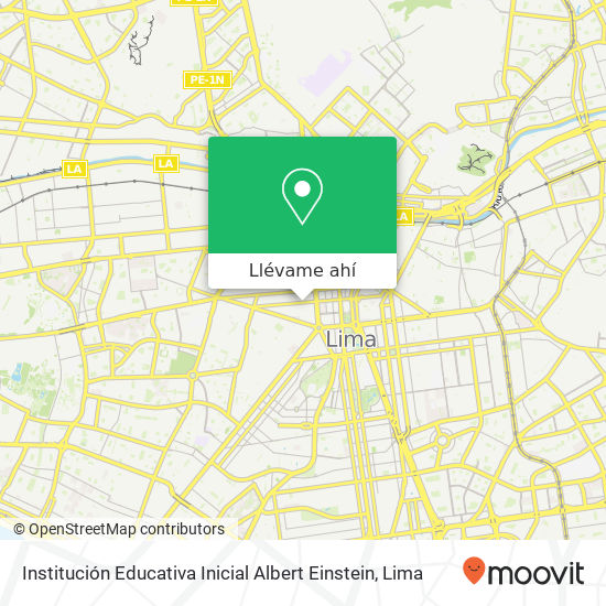 Mapa de Institución Educativa Inicial Albert Einstein