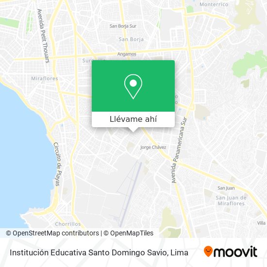 Mapa de Institución Educativa Santo Domingo Savio