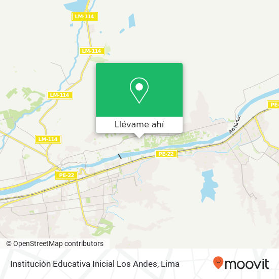 Mapa de Institución Educativa Inicial Los Andes