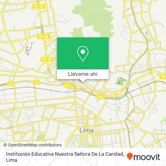 Mapa de Institución Educativa Nuestra Señora De La Caridad