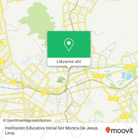 Mapa de Institución Educativa Inicial Sor Monica De Jesus