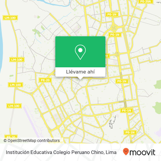 Mapa de Institución Educativa Colegio Peruano Chino