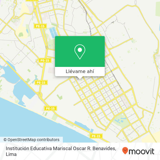 Mapa de Institución Educativa Mariscal Oscar R. Benavides