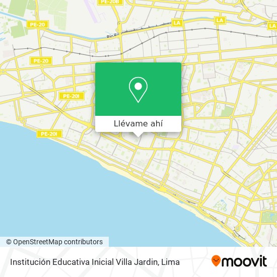 Mapa de Institución Educativa Inicial Villa Jardin