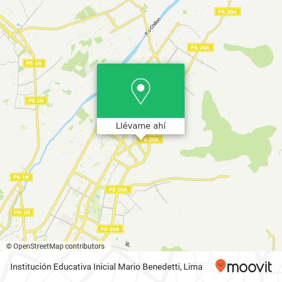 Mapa de Institución Educativa Inicial Mario Benedetti