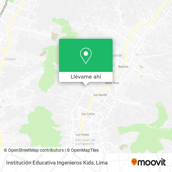 Mapa de Institución Educativa Ingenieros Kids