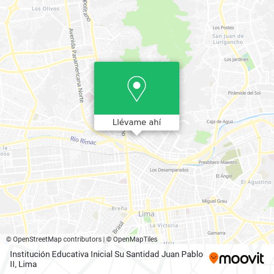Mapa de Institución Educativa Inicial Su Santidad Juan Pablo II