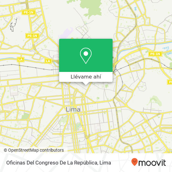 Mapa de Oficinas Del Congreso De La República