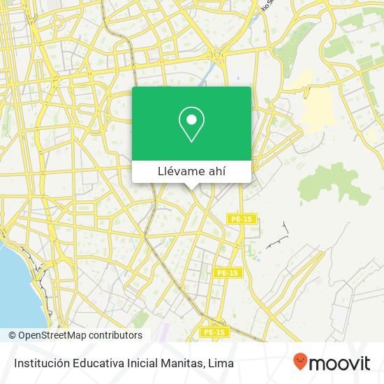 Mapa de Institución Educativa Inicial Manitas