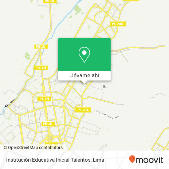 Mapa de Institución Educativa Inicial Talentos